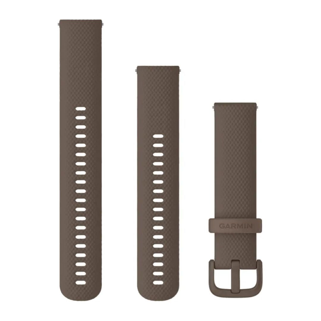 Garmin Quick release -silikoniranneke 20mm, pikakiinnitys, kaakaonruskea, 010-12924-81