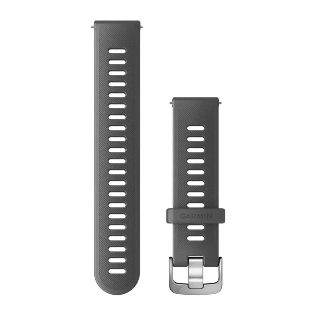 Garmin Quick release -silikoniranneke 20mm, pikakiinnitys, tummanharmaa, 010-11251-9S