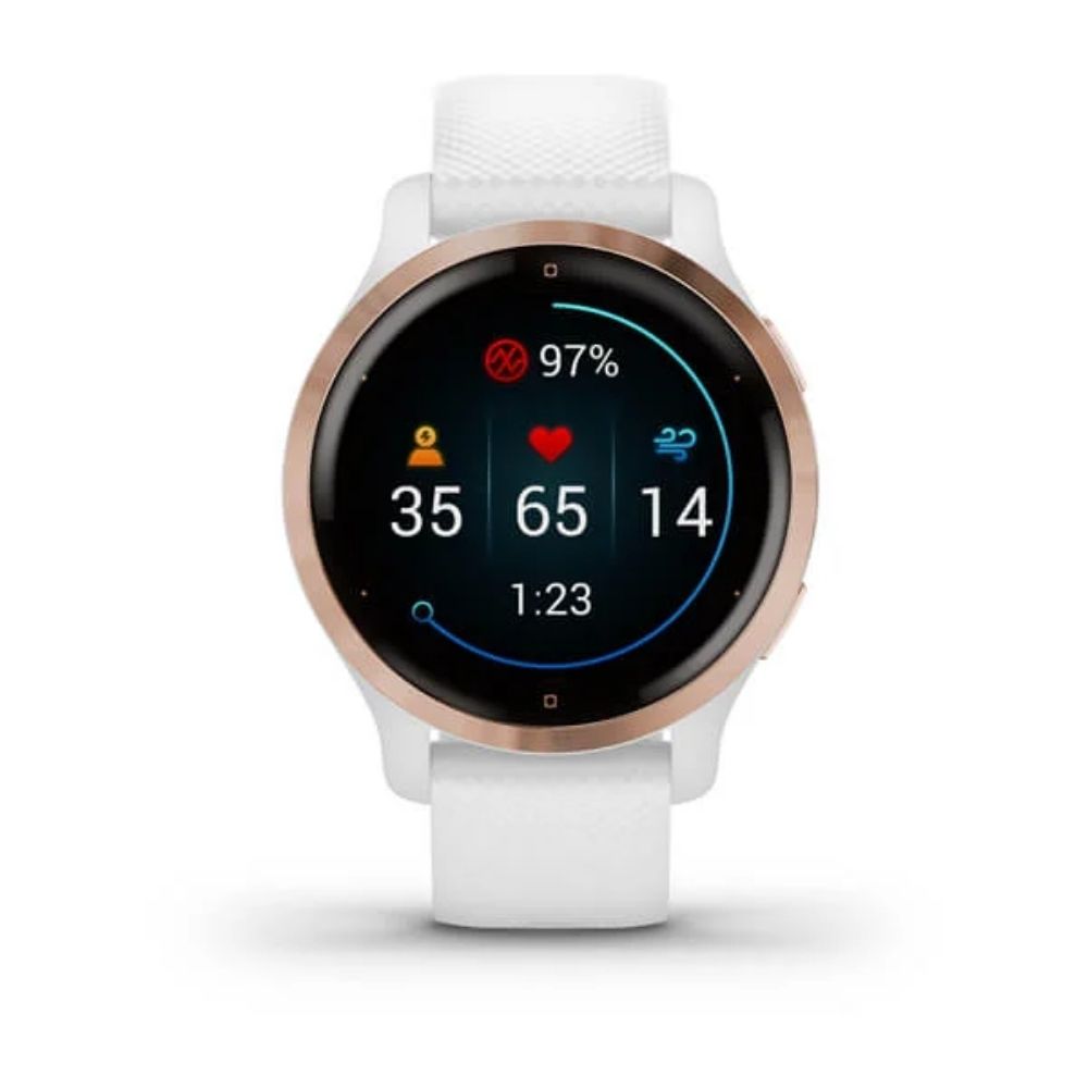 Garmin Venu 2S Rose Gold and White, Amoled GPS Smartwatch 010-02429-13