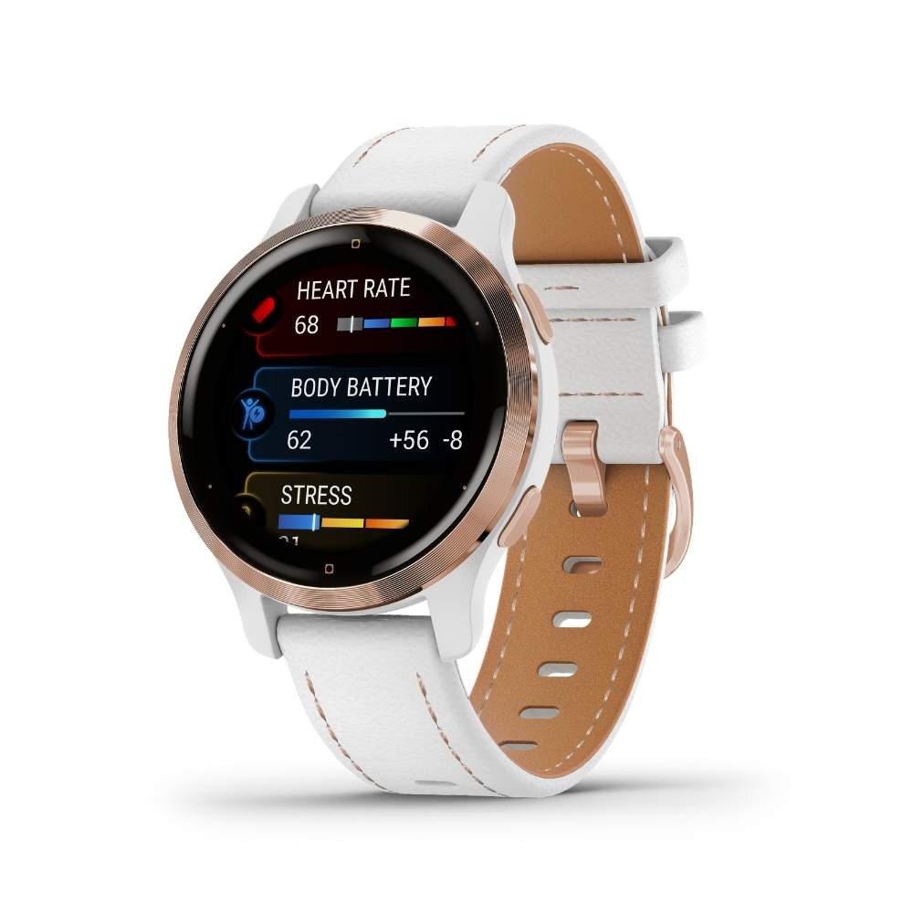 Garmin Venu 2S ruusukulta ja valkoinen, Amoled GPS-älykello 010-02429-23 - Garmin - Laatukoru