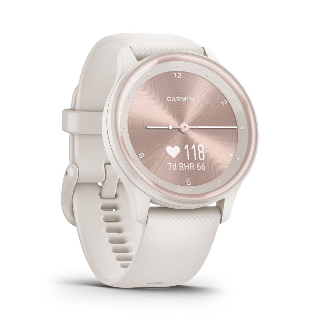 Garmin Vivomove Sport persikkakulta ja norsunluunvalkoinen 40 mm, hybridiälykello 010-02566-01