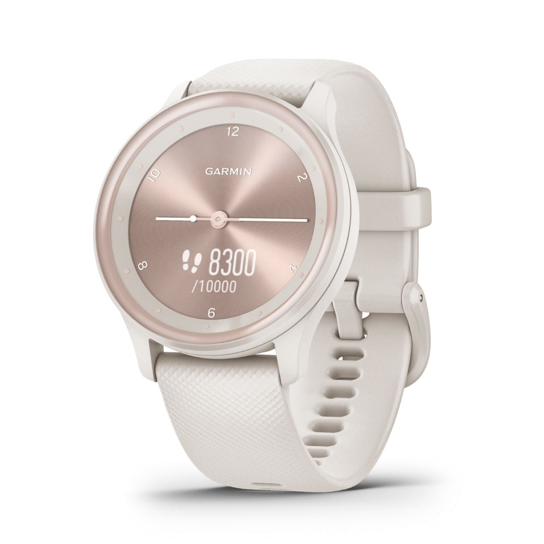 Garmin Vivomove Sport peach gold and light hybrid smartwatch 010-02566