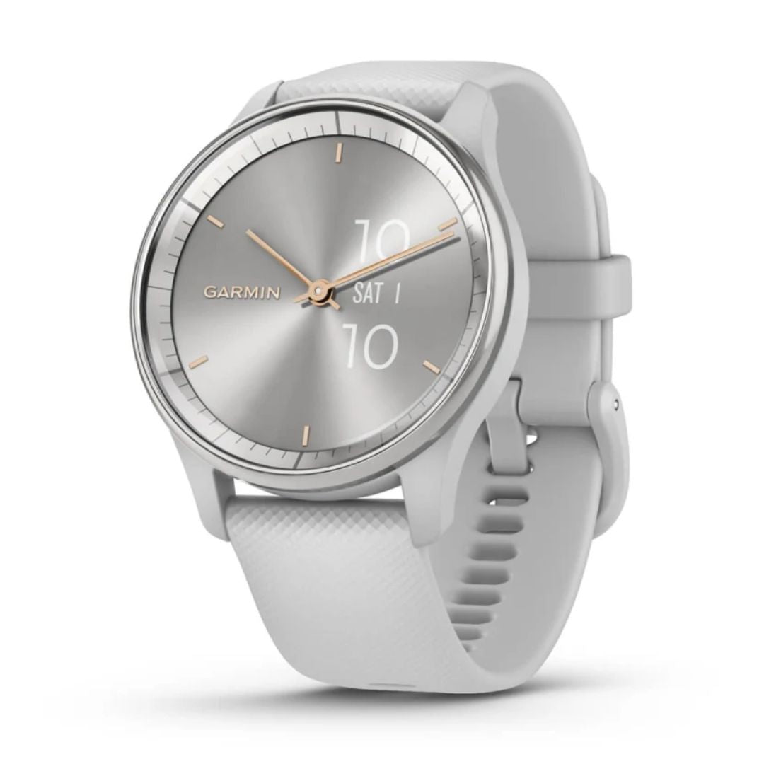  Garmin vívomove Trend, Stylish Hybrid Smartwatch, Long-Lasting  Battery Life, Dynamic Watch Hands and Touchscreen Display, Ivory :  Electronics