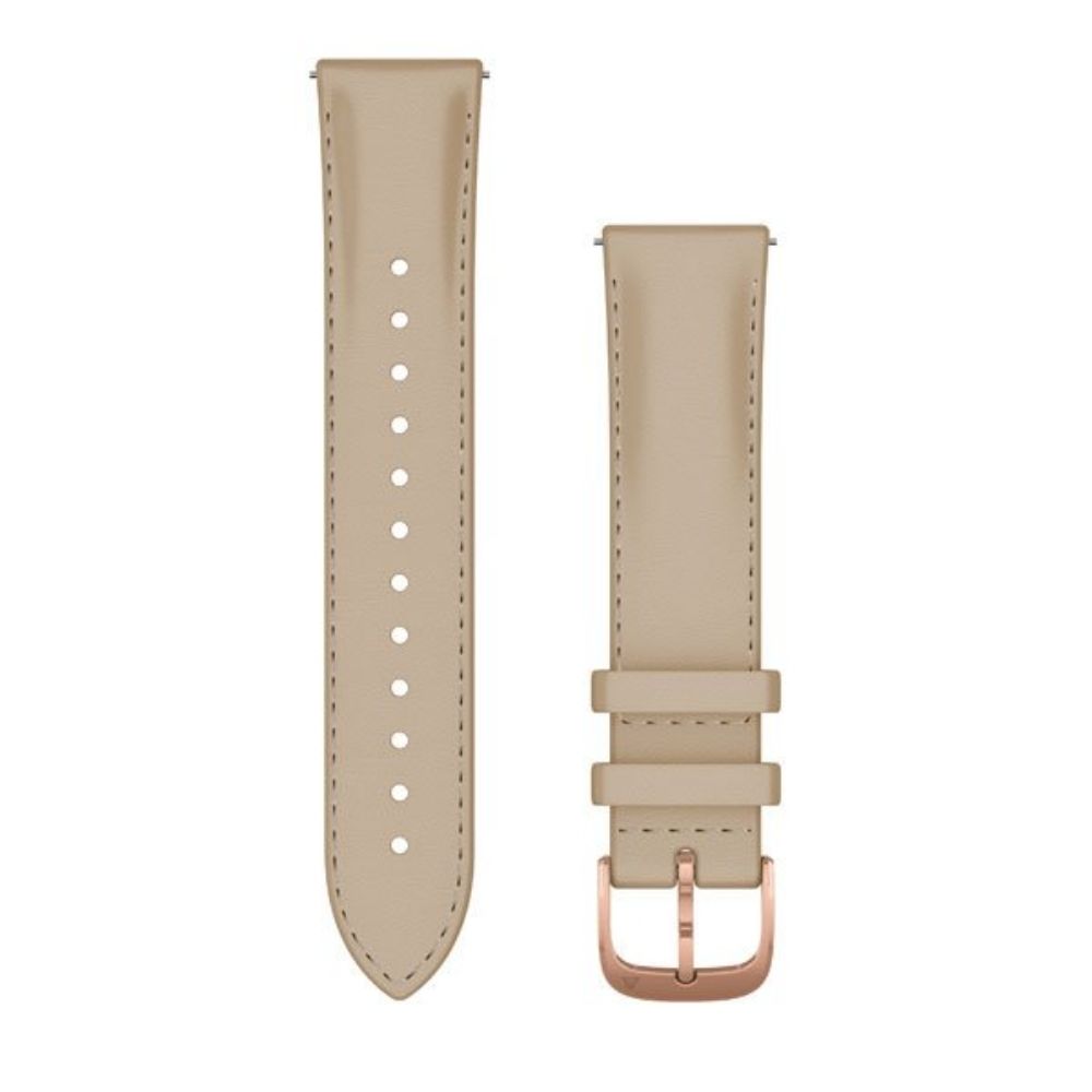 Garmin hiekanvärinen Quick release -nahkaranneke 20mm, pikakiinnitys, 010-12924-21