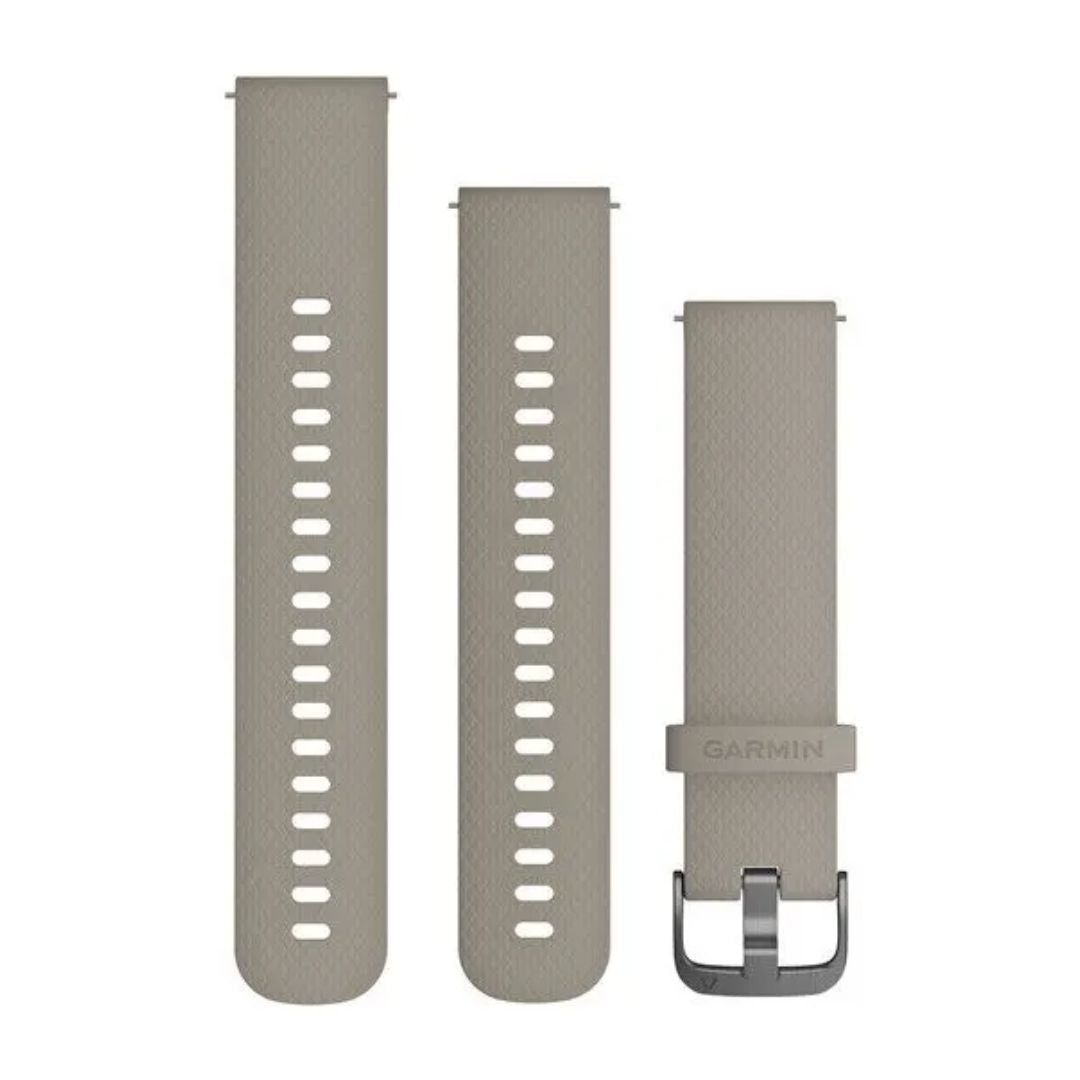 Garmin hiekanvärinen Quick release -silikoniranneke 20mm, pikakiinnitys, 010-12691-09