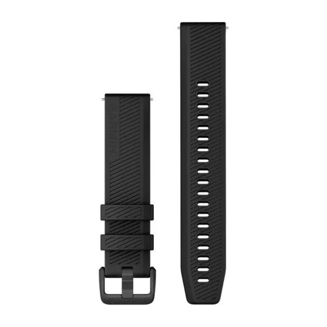 Garmin musta Quick release -silikoniranneke 20mm, pikakiinnitys, 010-12926-00
