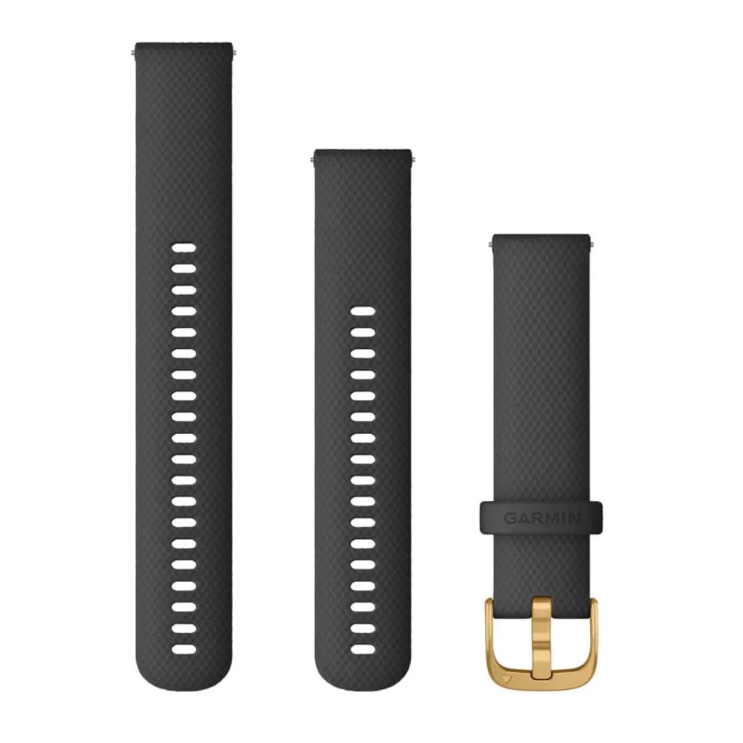 Garmin musta Quick release -silikoniranneke 20mm, pikakiinnitys, 010-12932-13