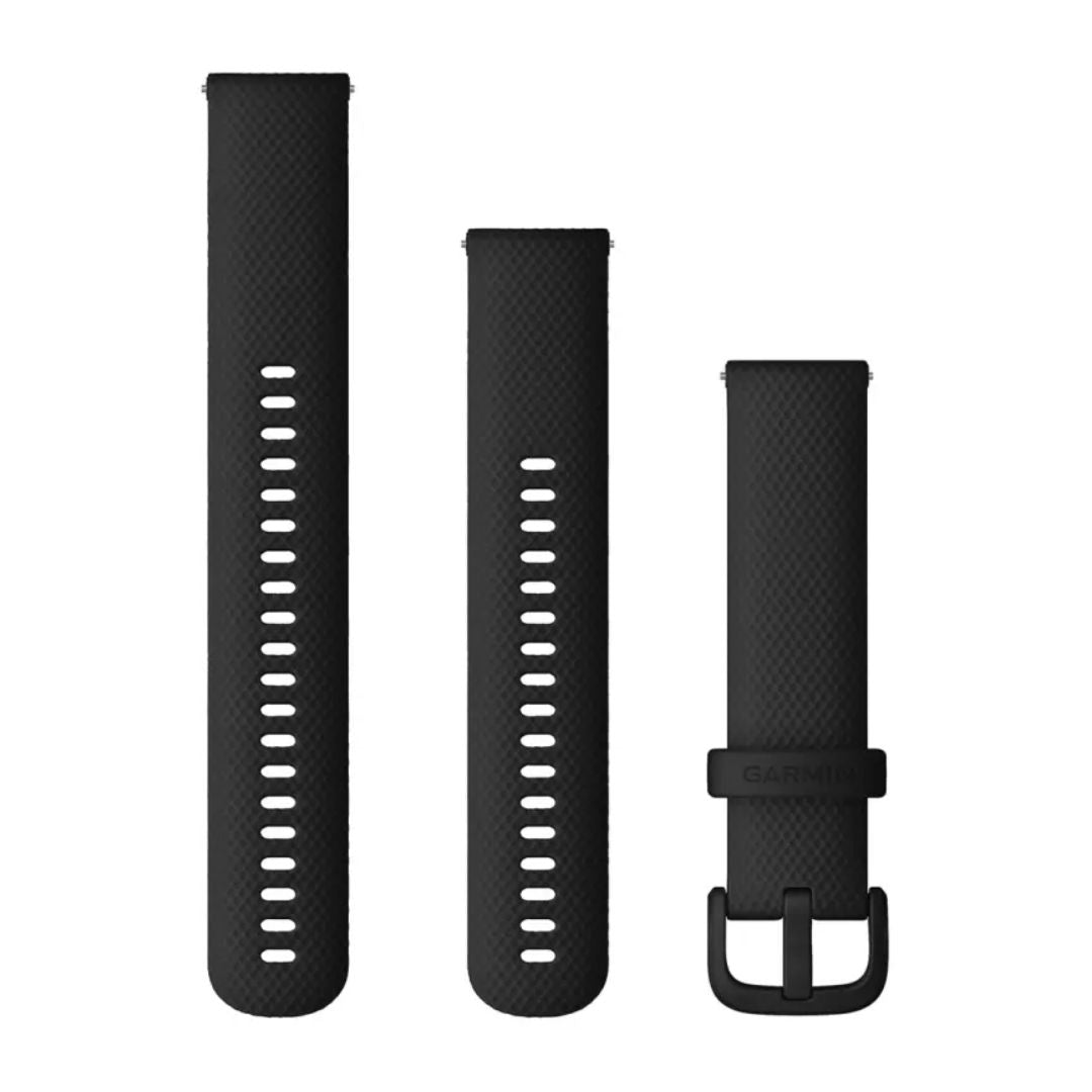 Garmin musta Quick release -silikoniranneke 20mm, pikakiinnitys, 010-13021-03