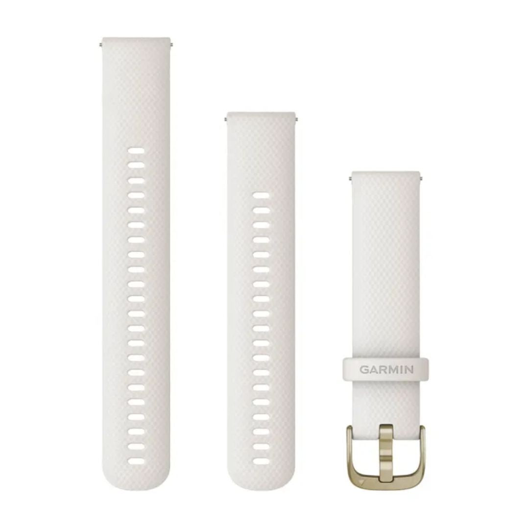 Garmin norsunluunvalkoinen Quick release -silikoniranneke 20mm, pikakiinnitys, 010-12932-53