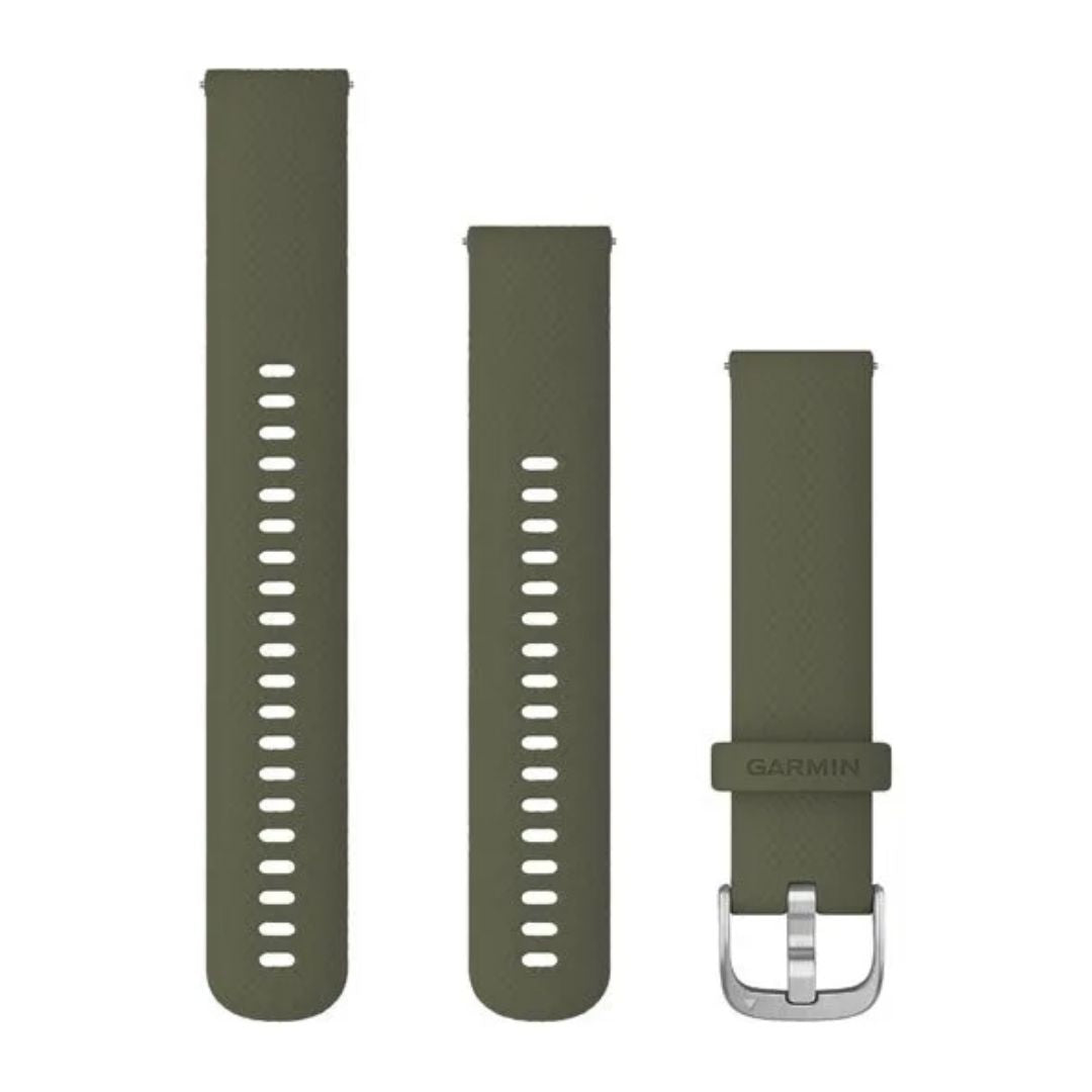 Garmin sammaleenvihreä Quick release -silikoniranneke 20mm, pikakiinnitys, 010-12924-11