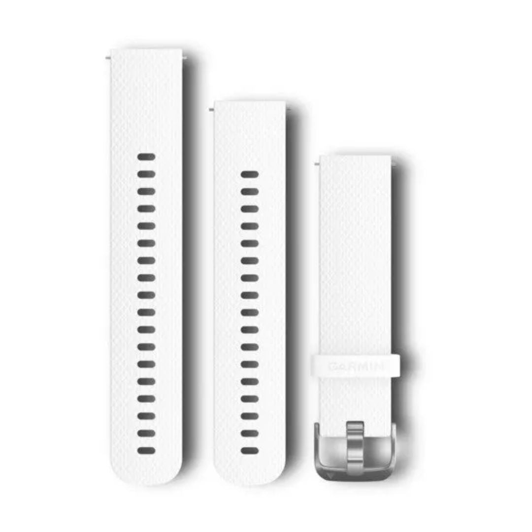 Garmin valkoinen Quick release -silikoniranneke 20mm, pikakiinnitys, 010-12561-04