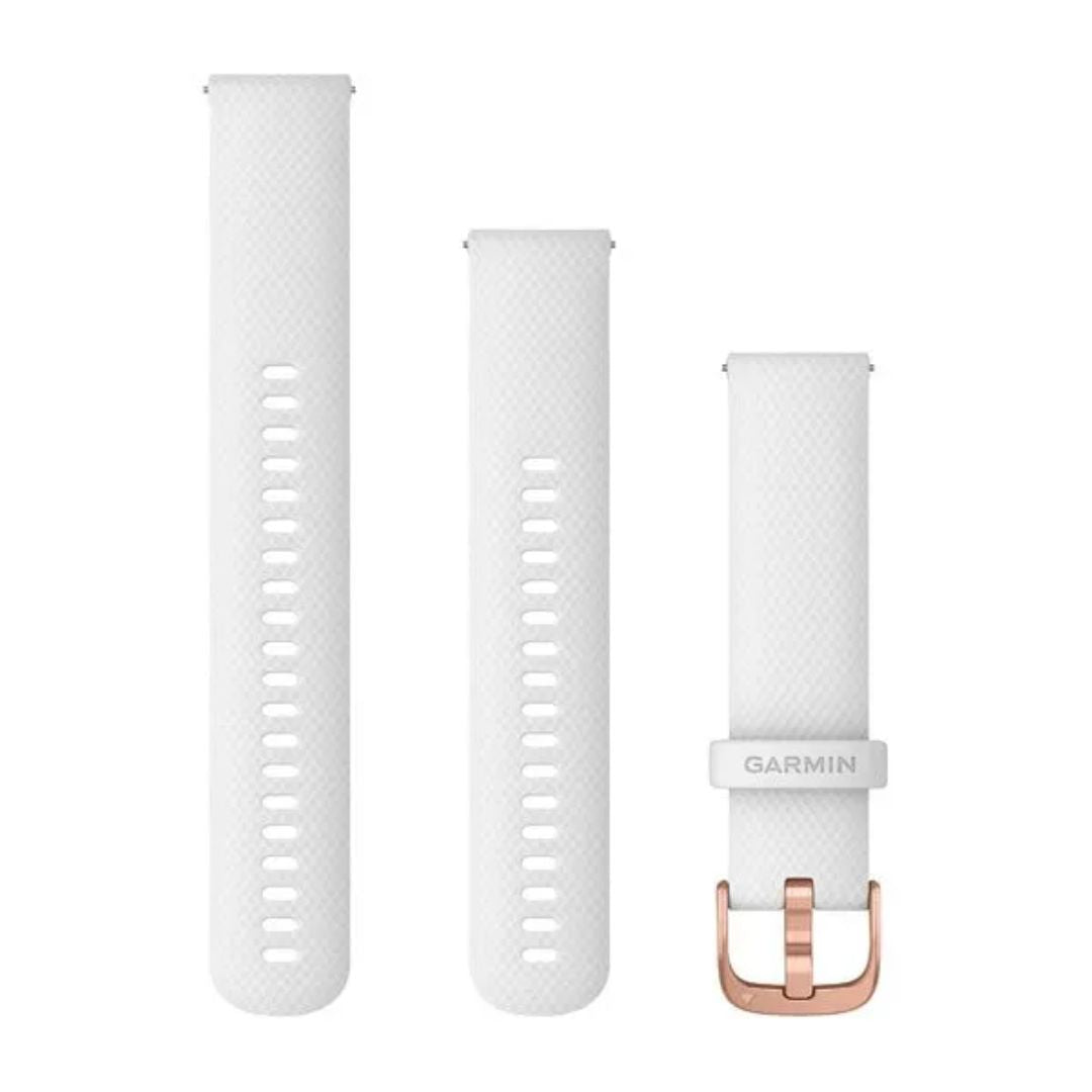 Garmin valkoinen Quick release -silikoniranneke 20mm, pikakiinnitys, 010-12924-10