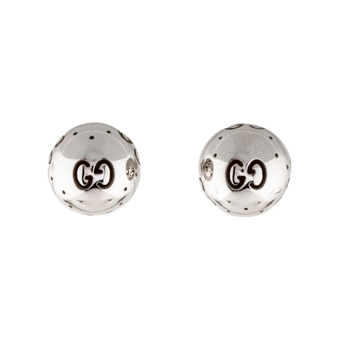 Gucci Icon Bold Boule GG korvakorut, valkokultaa, 086YBD246503003