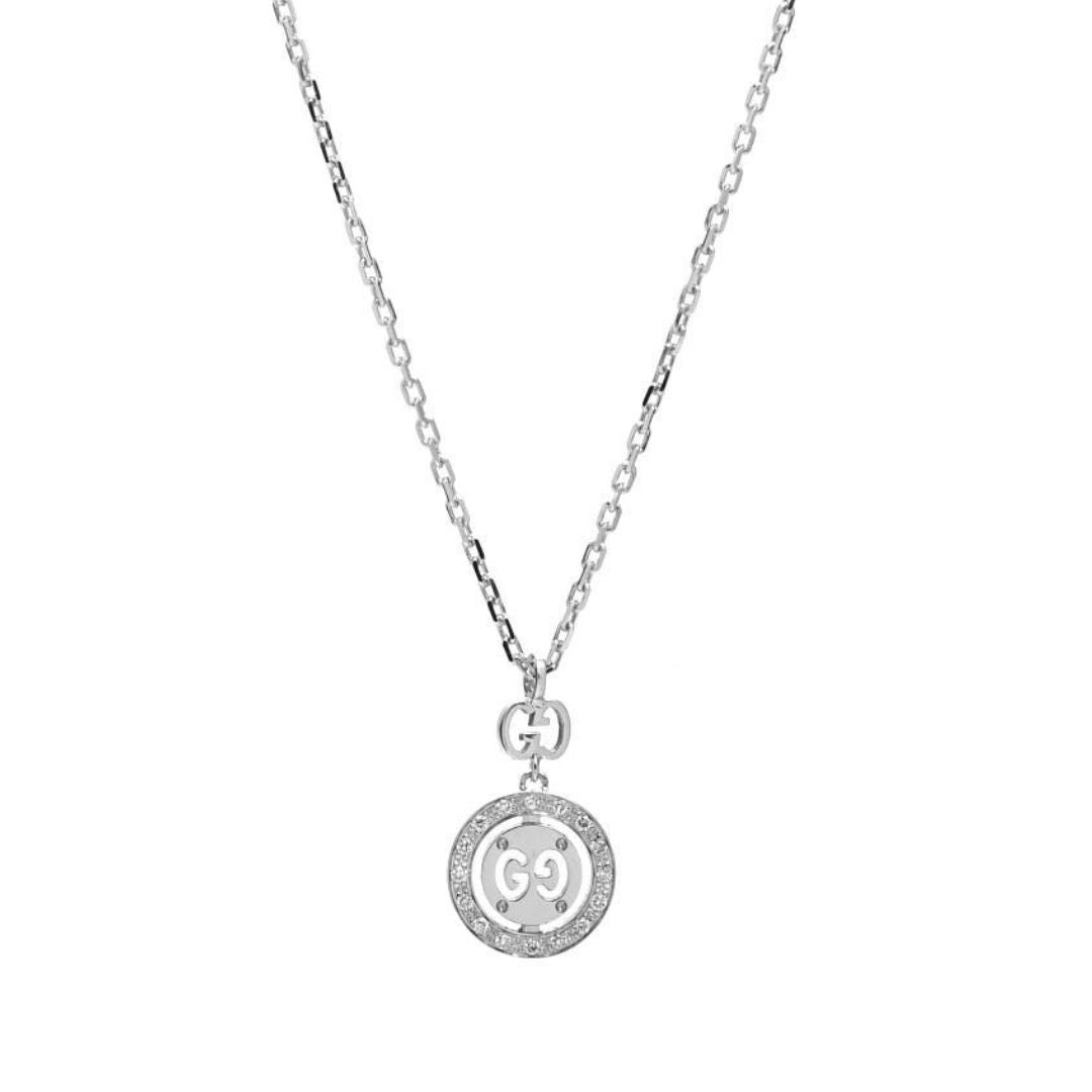Gucci Icon Twirl Pendant necklace white gold 086YBB202064001