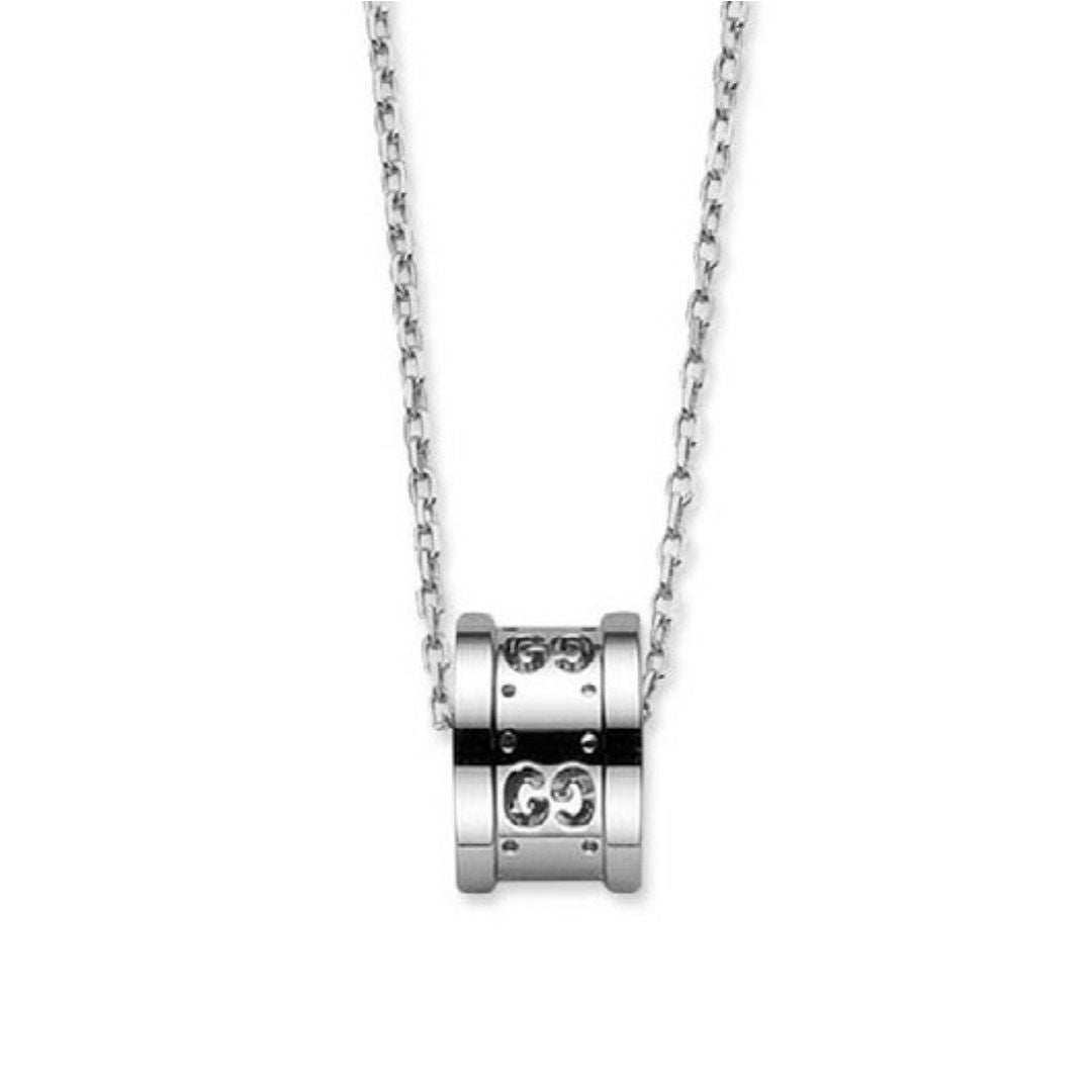 Gucci Icon Twirl Pendant kaulakoru, valkokultaa, 086YBB213996001