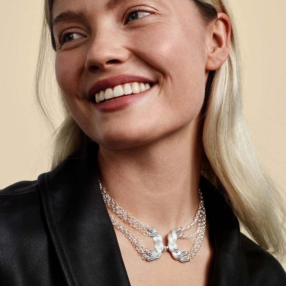 Kalevala Maiden of the North necklace short, silver, Kalevala Originals