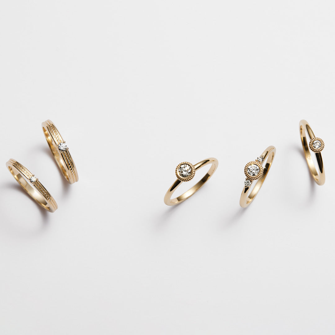 Kalevala Beloved Ring, 14K yellow gold, 0,06ct, Kalevala Love, 141000001D