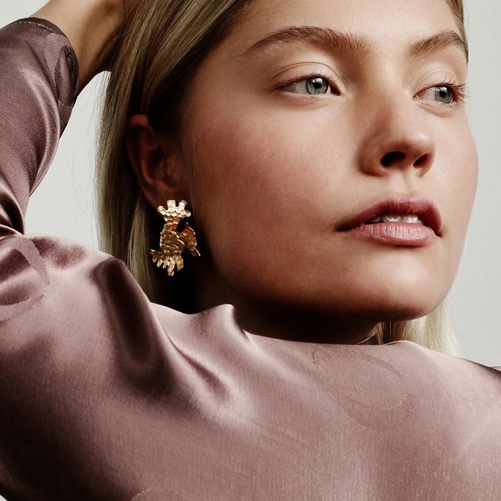 Kalevala Tundra Earrings, bronze Art by Kalevala