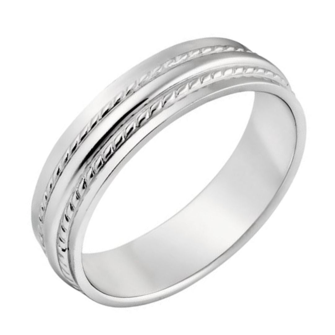 Kalevala Uskela Big Village ring 5mm, white gold, Kalevala Originals