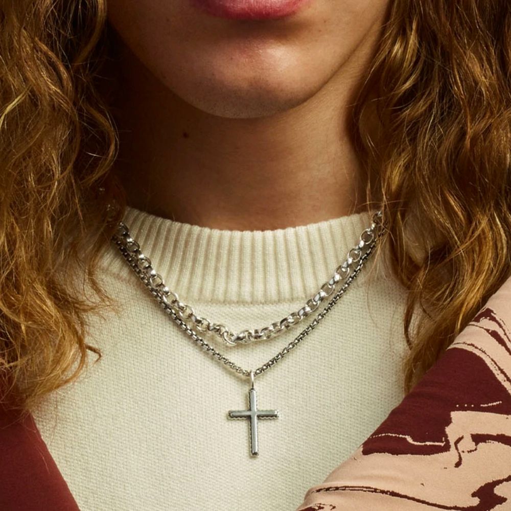 Kalevala Väinö Cross pendant, silver, Kalevala Originals
