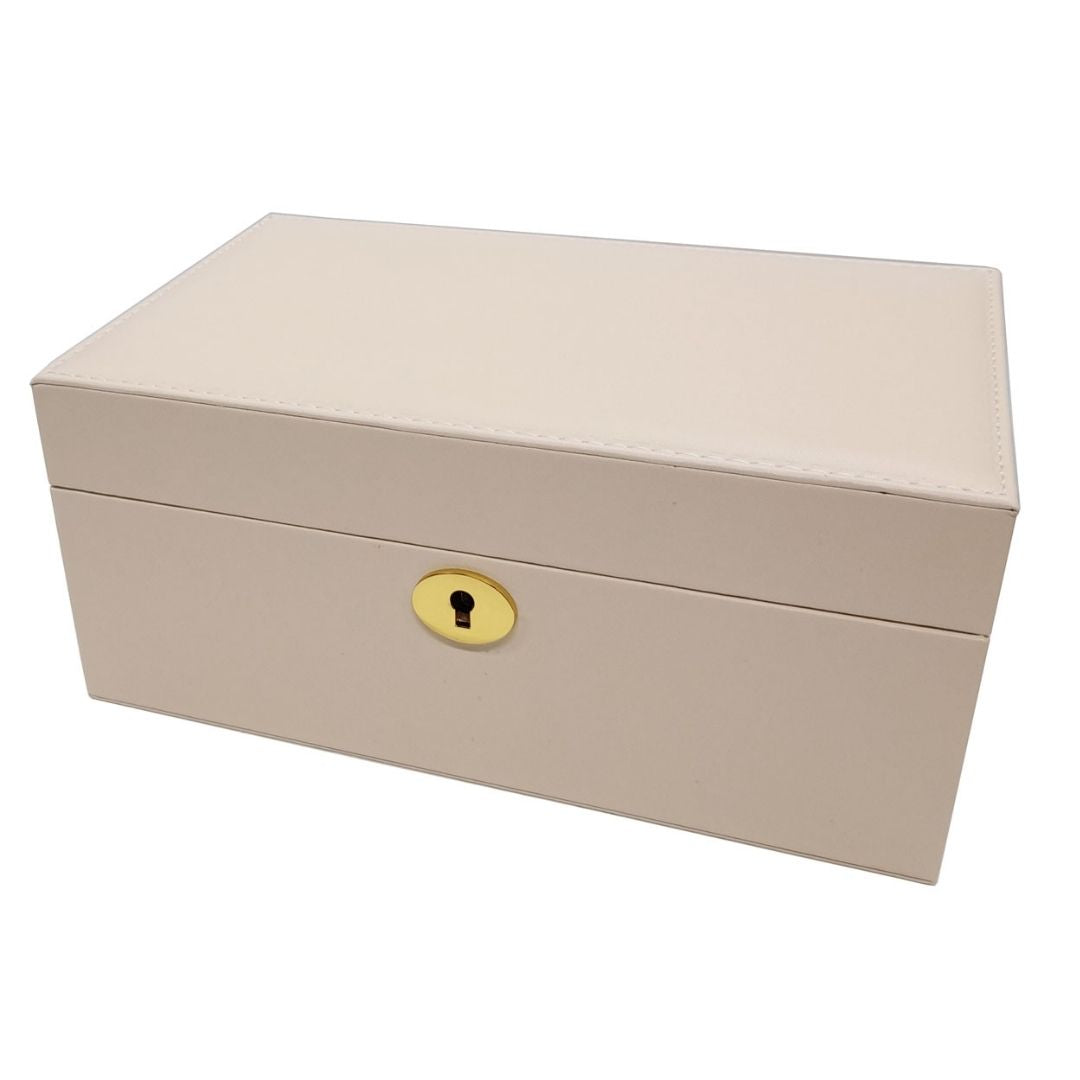 Jewellery box with compartments, light, 078827