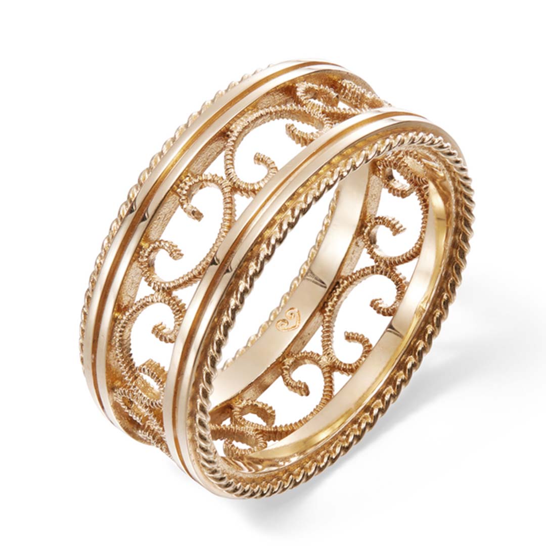 Kalevala Filigraani sormus, 14K keltakulta, Kalevala Love, 141000502
