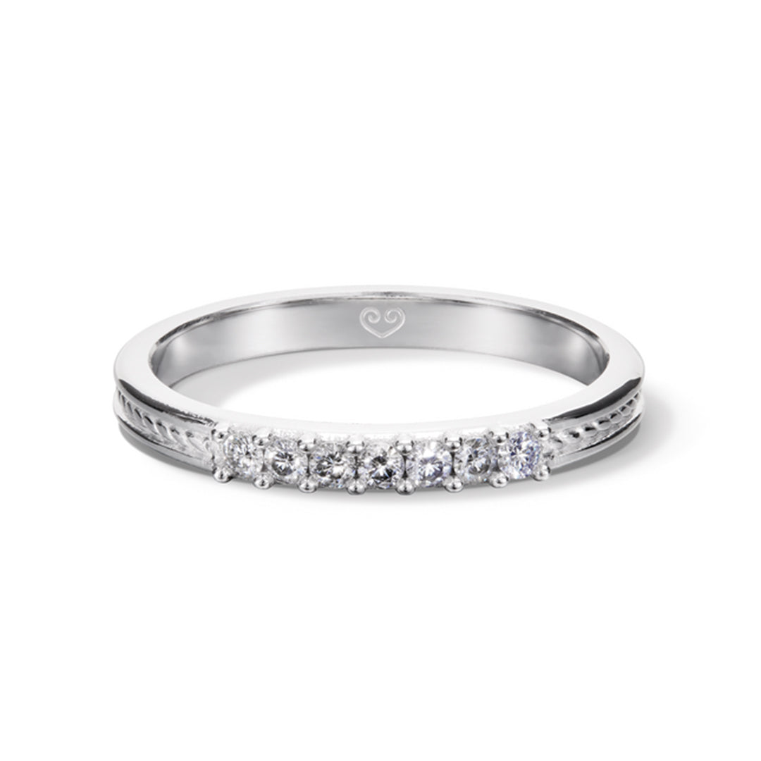 Kalevala Ikiaikainen sormus, 14K valkokultaa, 0,14ct, Kalevala Love, 541000112D
