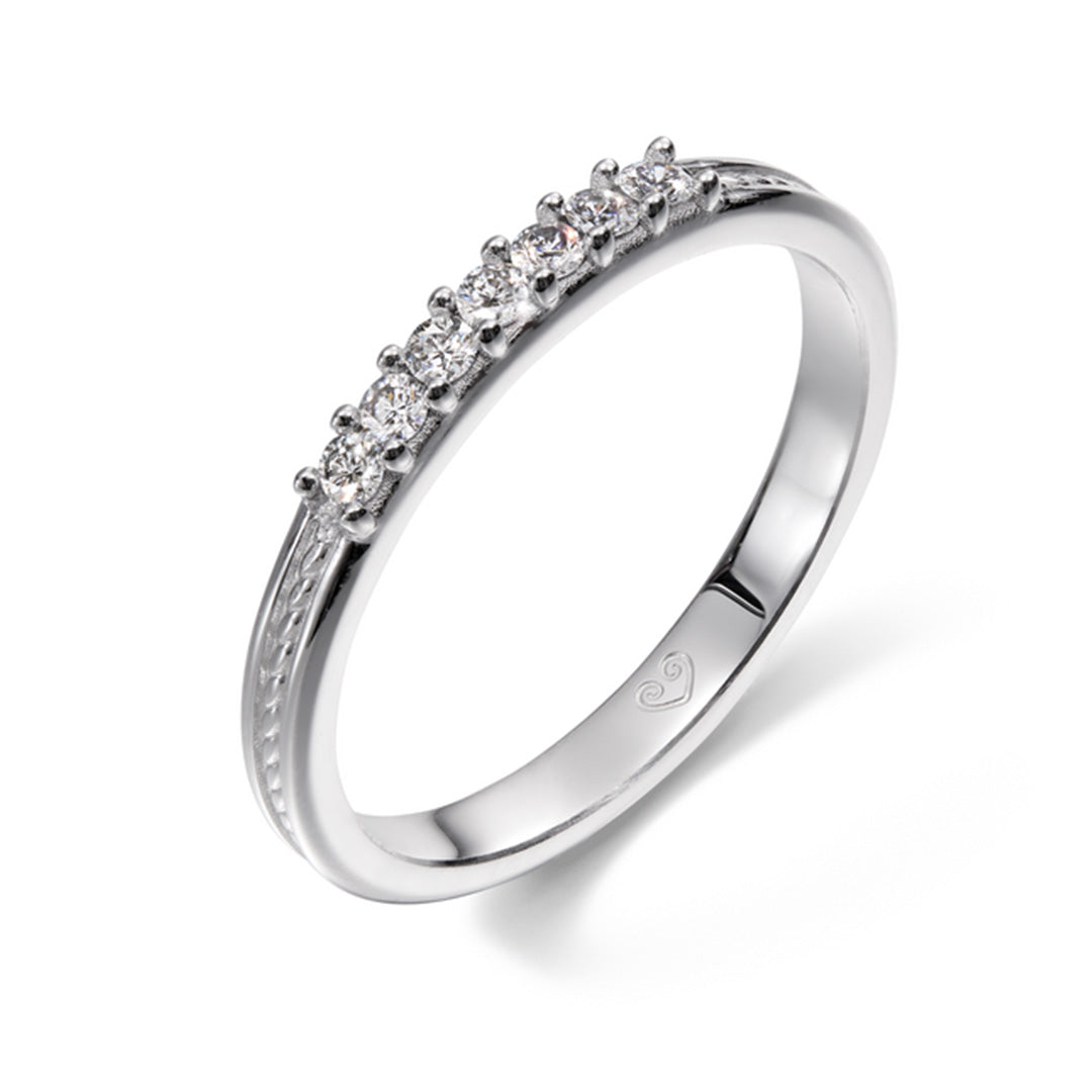 Kalevala Ikiaikainen sormus, 14K valkokultaa, 0,14ct, Kalevala Love, 541000112D