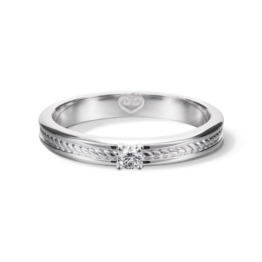 Kalevala Ikiaikainen sormus, 14K valkokultaa, 0,06ct, Kalevala Love, 541000115D