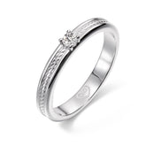 Kalevala Ikiaikainen sormus, 14K valkokultaa, 0,06ct, Kalevala Love, 541000115D
