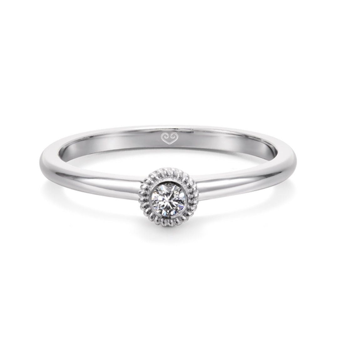 Kalevala Valittu sormus, 14K valkokultaa, 0,06ct, Kalevala Love, 541000001D