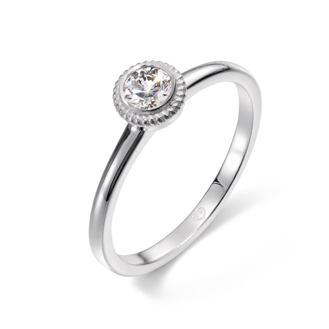 Kalevala Valittu sormus, 14K valkokultaa, 0,25ct, Kalevala Love, 541000002D
