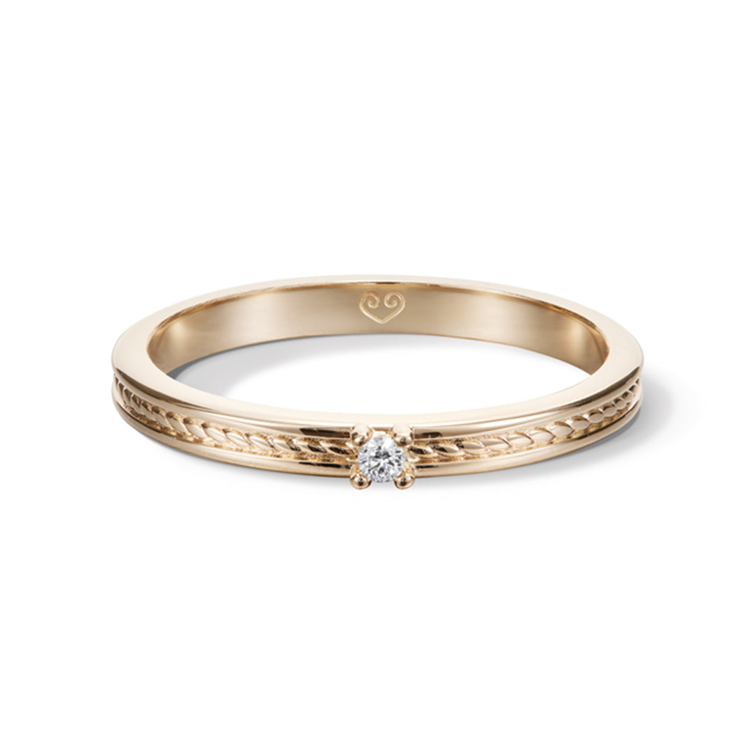 Kalevala Ikiaikainen sormus, 14K keltakultaa, 0,02ct, Kalevala Love, 141000111D