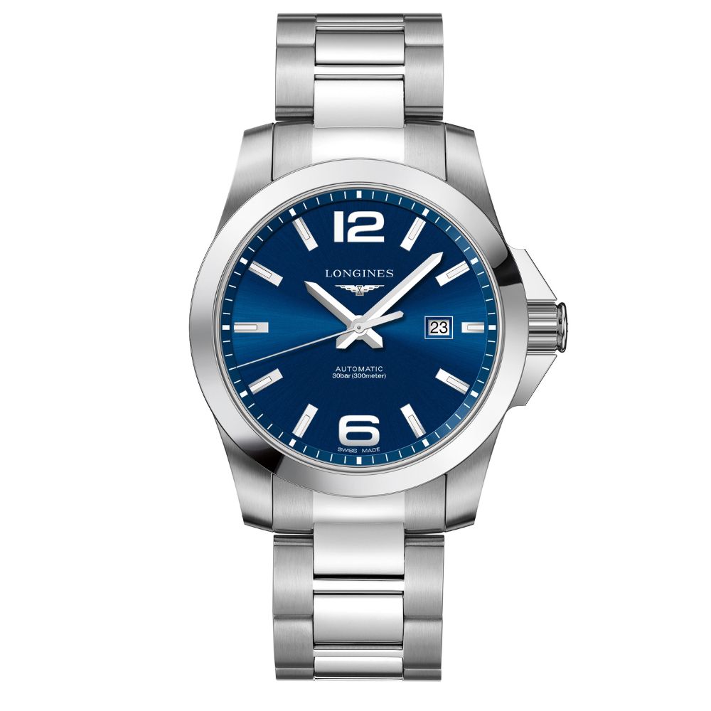 Longines L3.778.4.96.6 Conquest 43 mm, miesten rannekello - Longines - Laatukoru