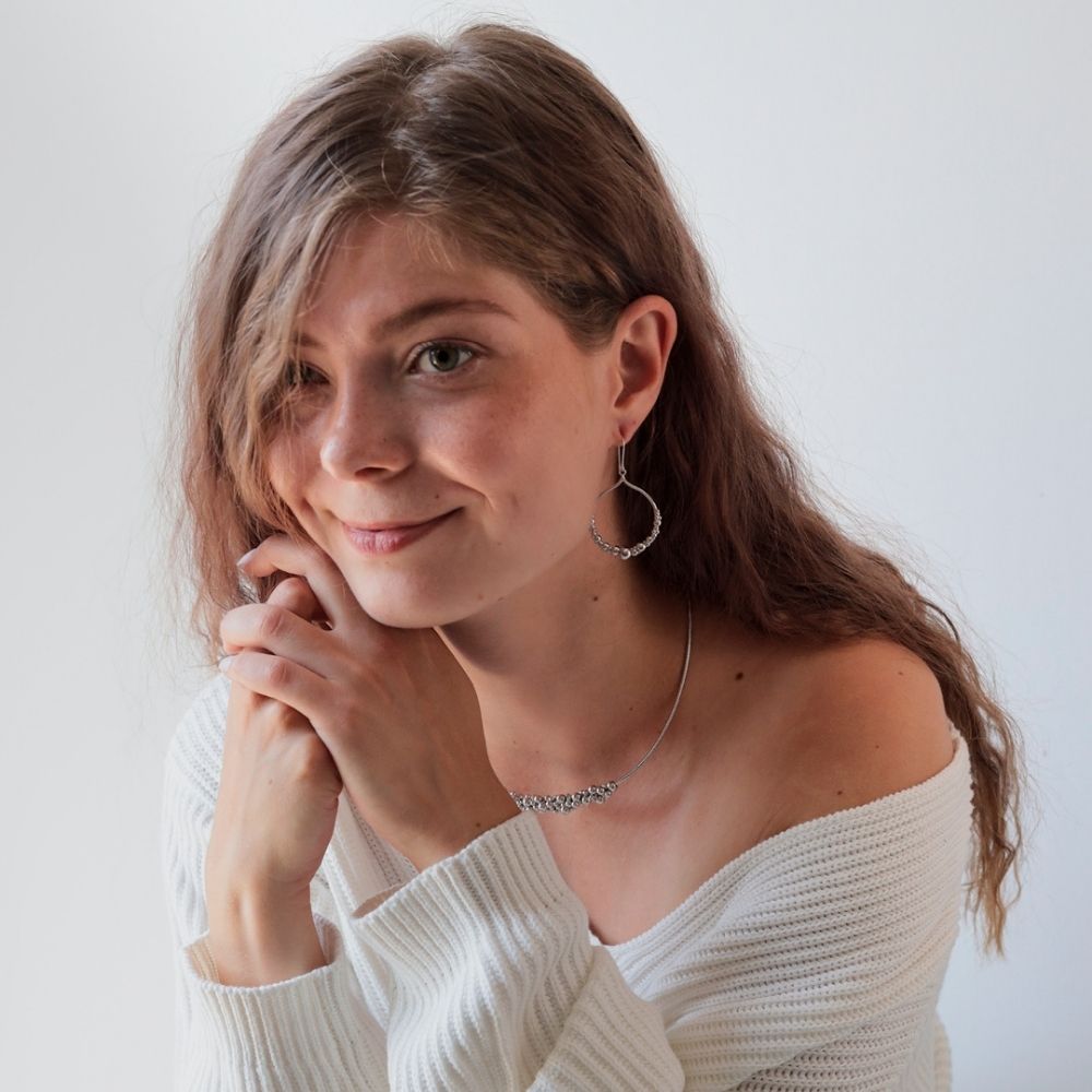 Lumoava Milky Way hanging earrings, silver