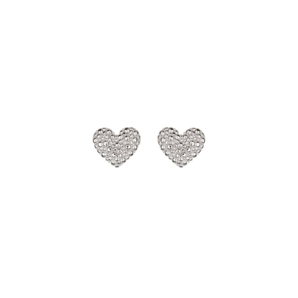 Lumoava Milky way earrings, heart, silver