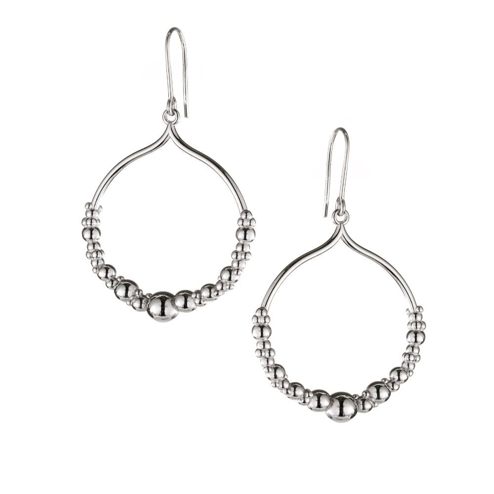 Lumoava Milky Way hanging earrings, silver
