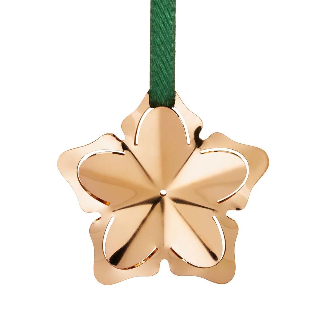 Lumoava Lumikukka joulukoriste 2022, ruusukulta