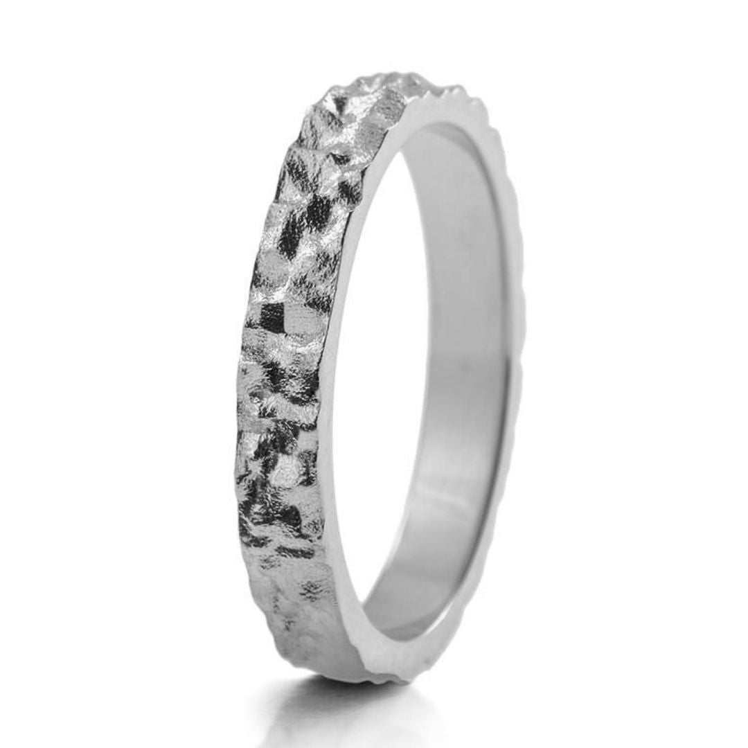 Lumoava Polku sormus 3mm, hopea