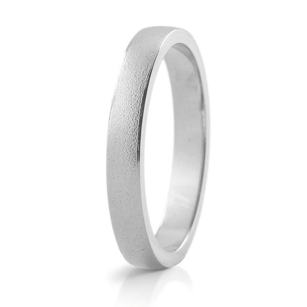 Lumoava Silo sormus 3 mm, valkokulta