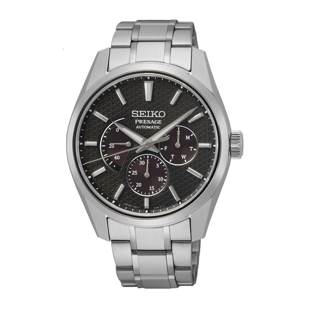 Seiko Presage Sharp Edged Kurotobi Russet SPB307J1 rannekello