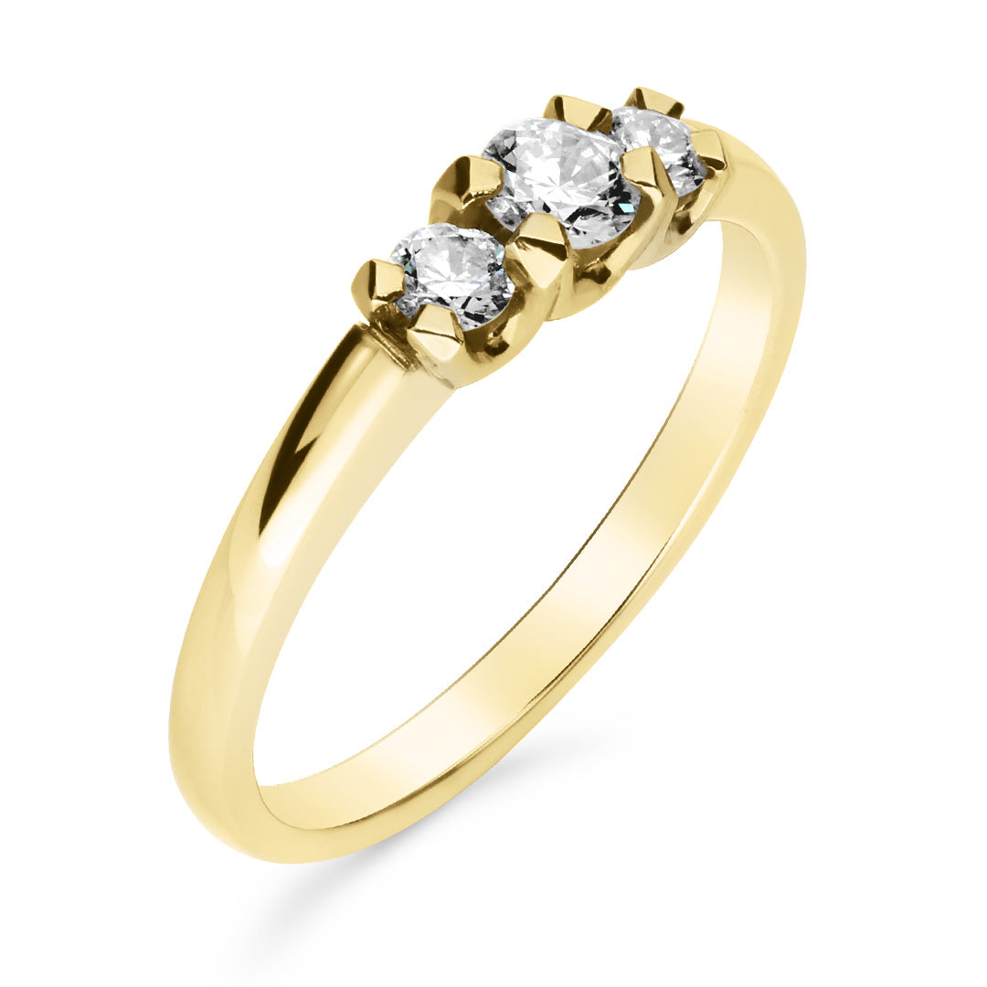 Silván Charlotte timanttisormus 0,34ct, 14K keltakultaa, Silván vihkisormukset