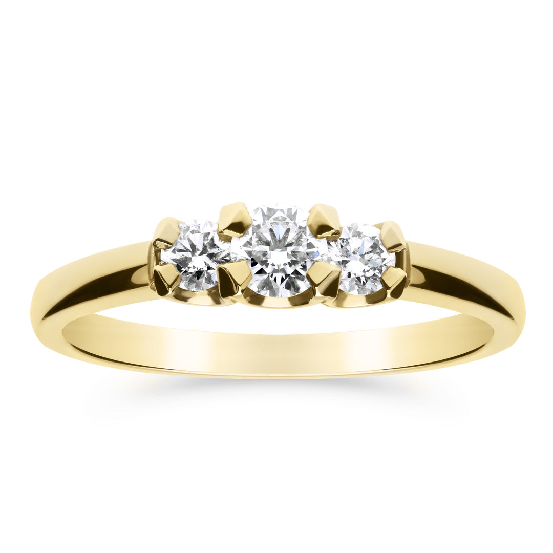 Silván Charlotte timanttisormus 0,34ct, 14K keltakultaa, Silván vihkisormukset