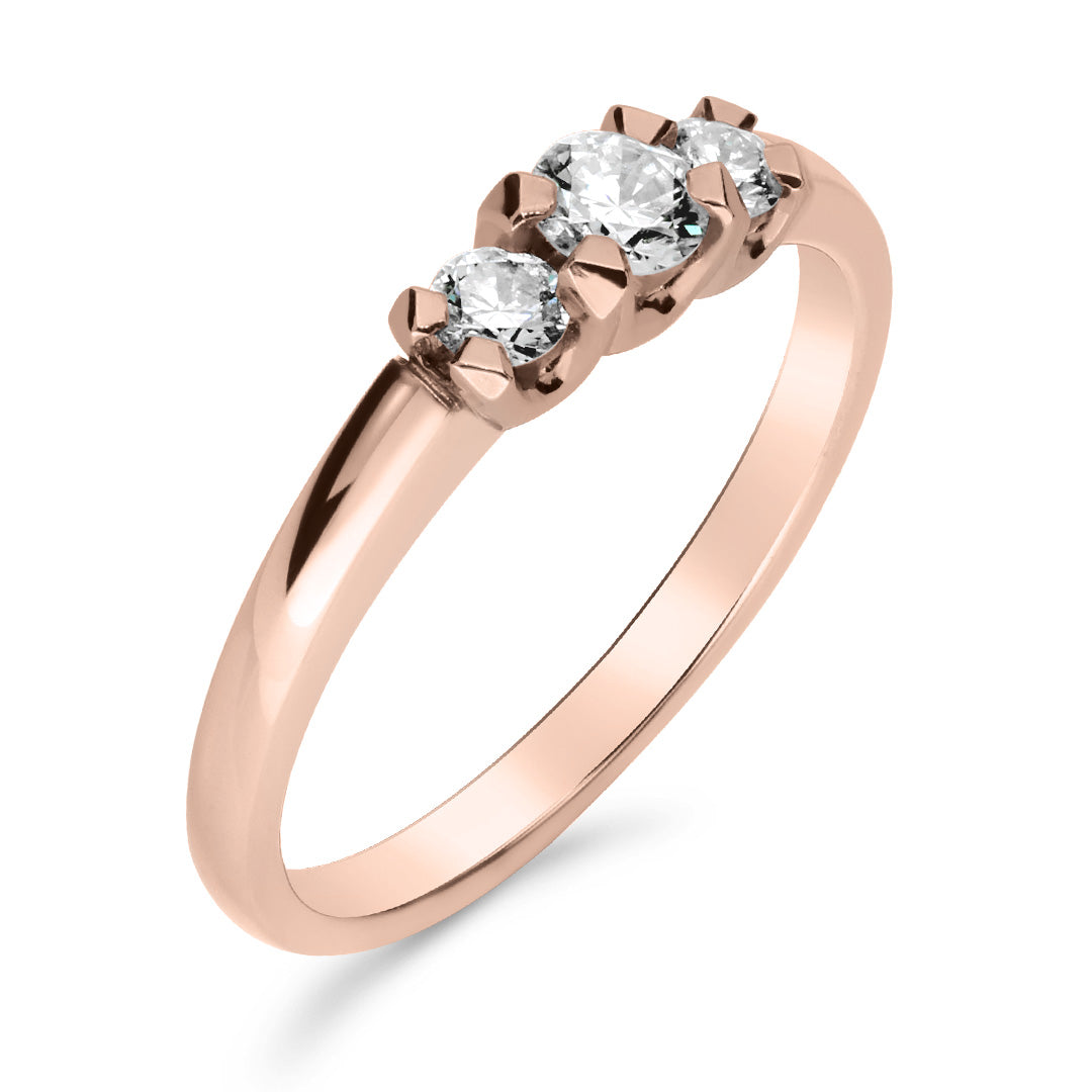 Silván Charlotte timanttisormus 0,34ct, 14K rosekultaa, Silván vihkisormukset