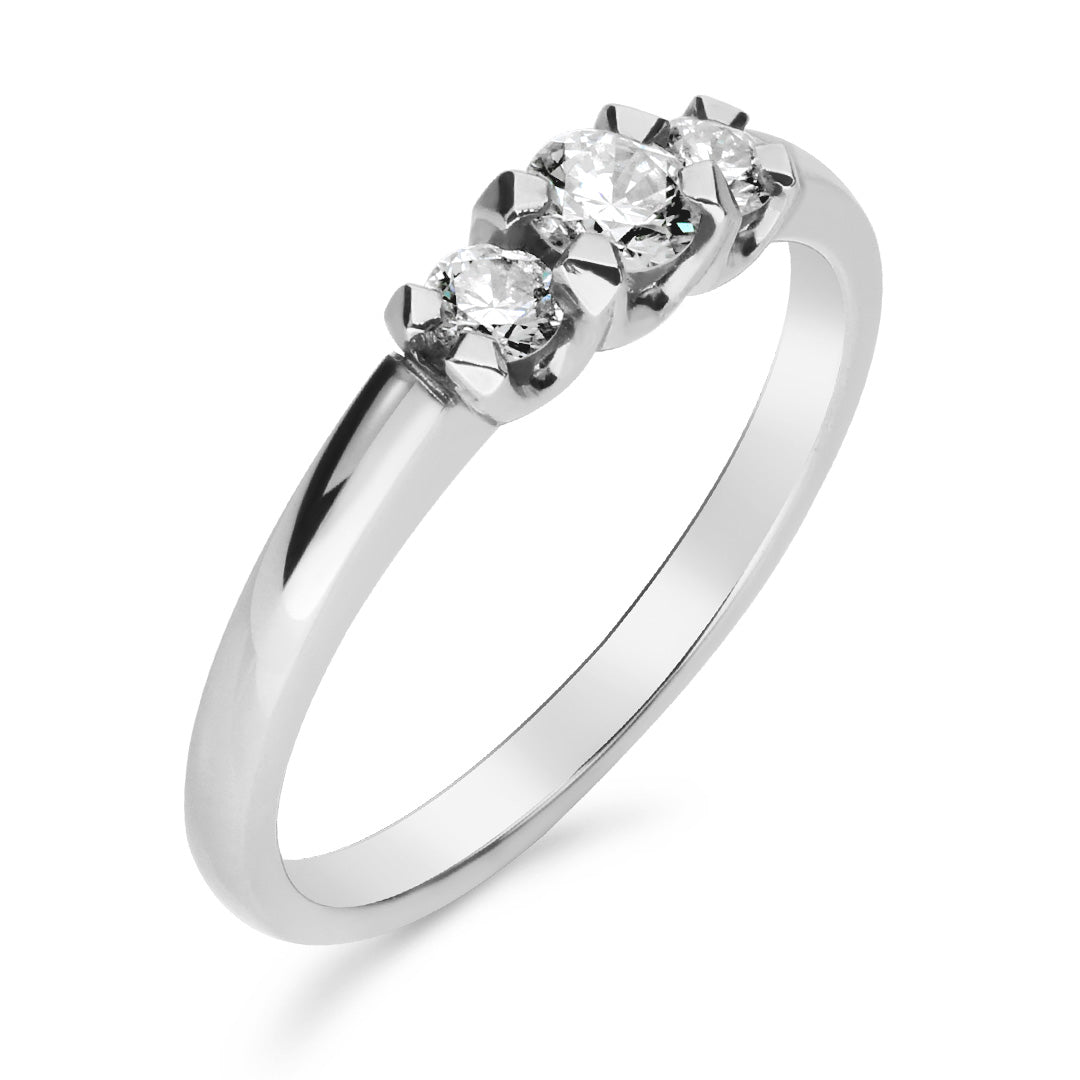 Silván Charlotte timanttisormus 0,34ct, 14K valkokultaa, Silván vihkisormukset