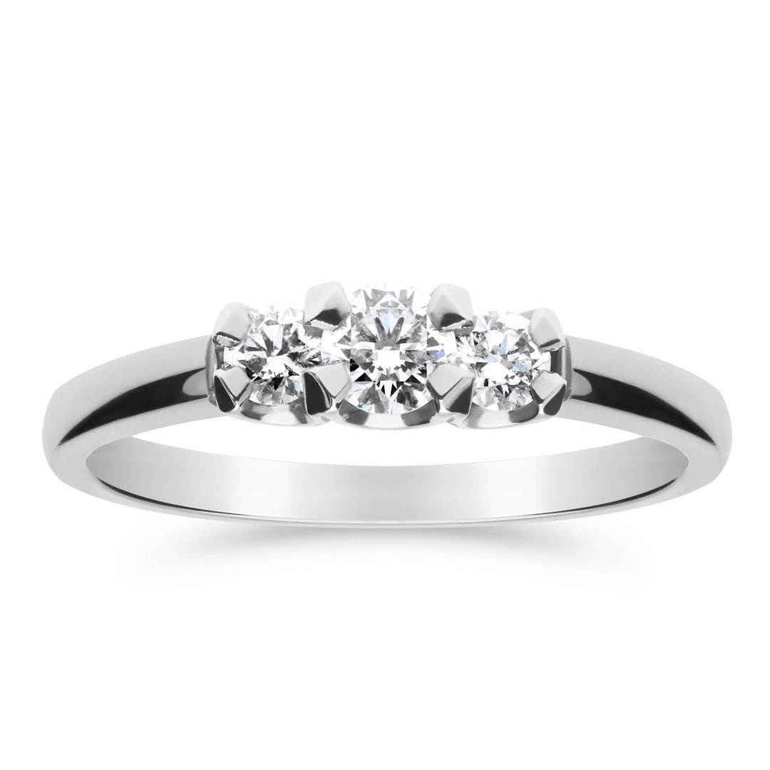 Silván Charlotte timanttisormus 0,34ct, 14K valkokultaa, Silván vihkisormukset