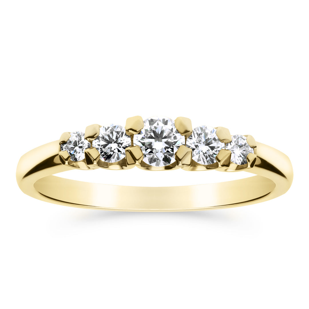 Silván Charlotte timanttisormus 0,42ct, 14K keltakultaa, Silván vihkisormukset