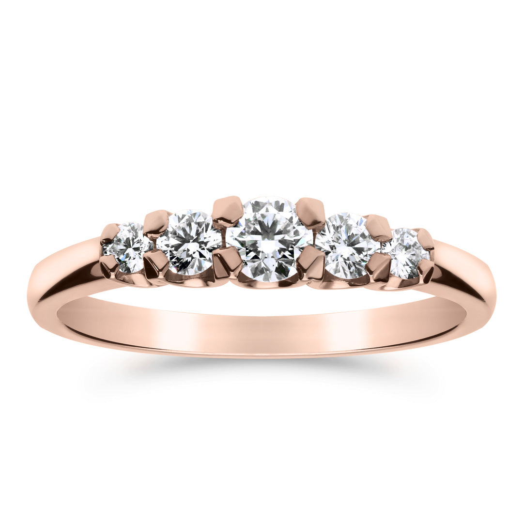 Silván Charlotte timanttisormus 0,42ct, 14K rosekultaa, Silván vihkisormukset