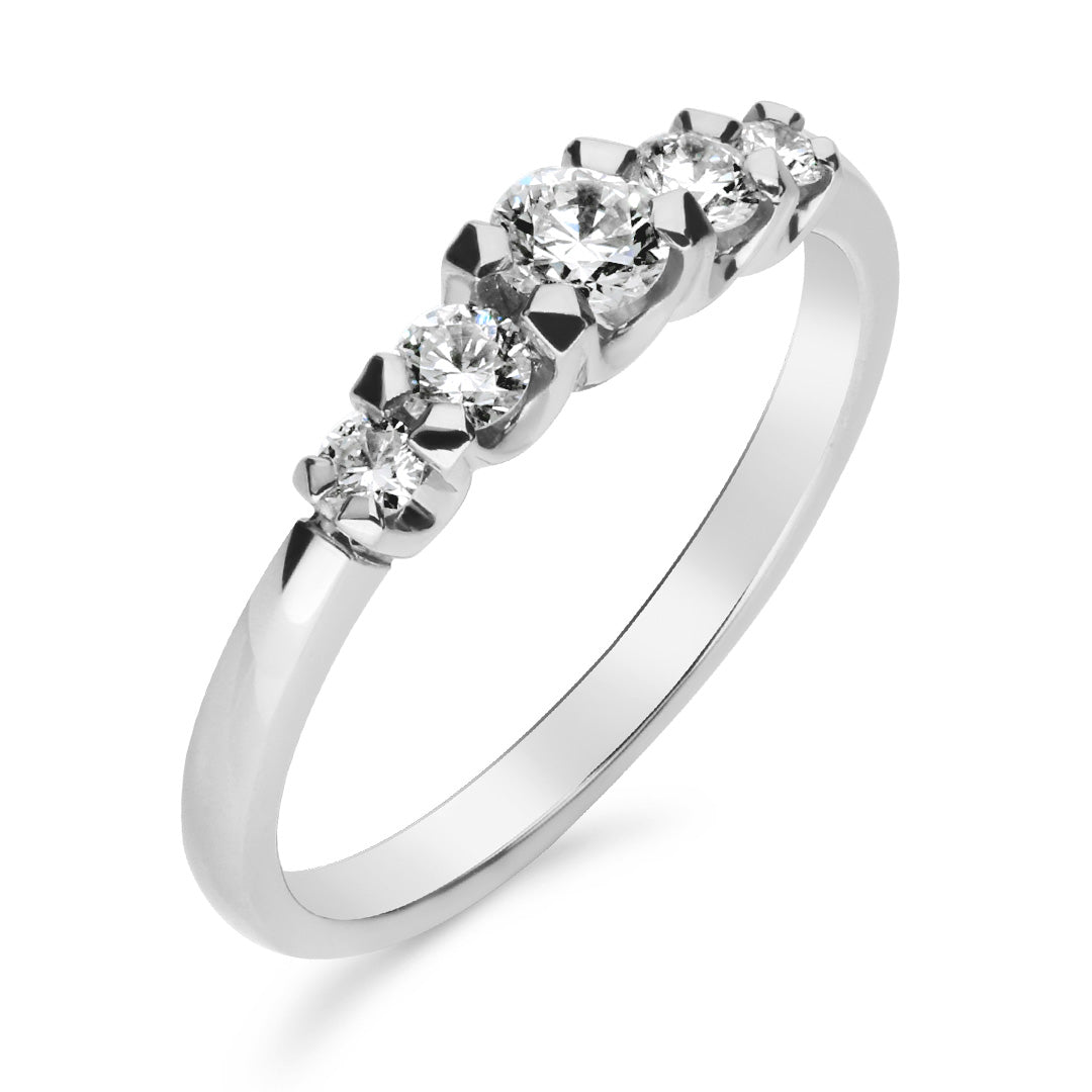 Silván Charlotte timanttisormus 0,42ct, 14K valkokultaa, Silván vihkisormukset