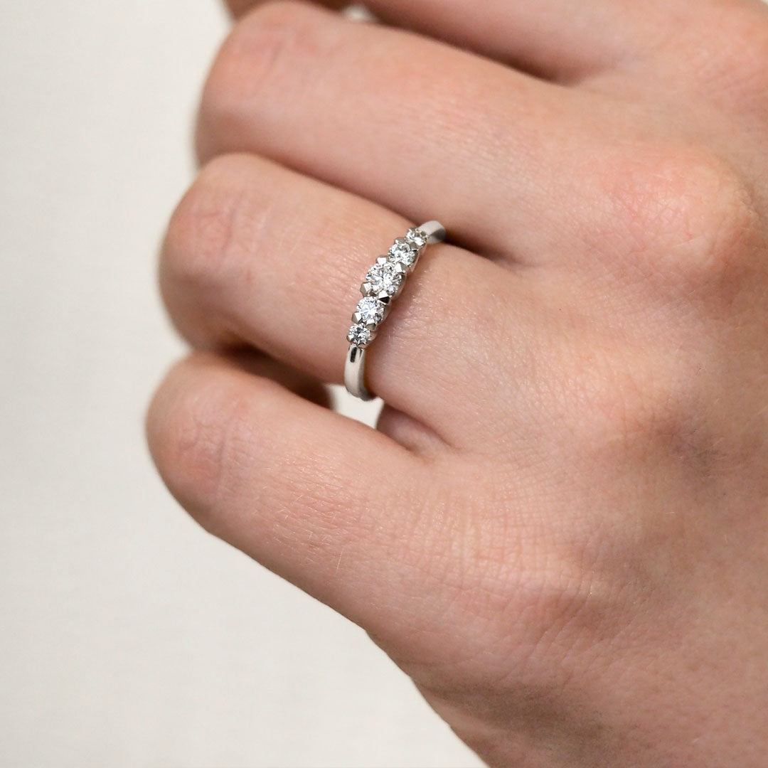 Silván Charlotte timanttisormus 0,42ct, 14K valkokultaa, Silván vihkisormukset